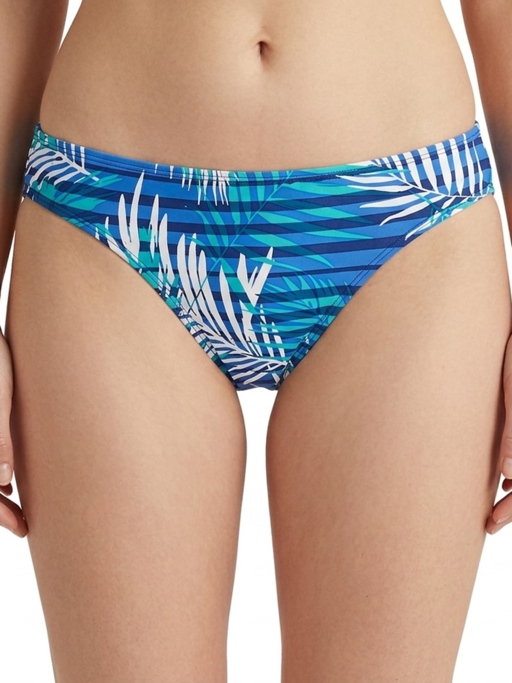 Ralph Lauren Women’s Blue & White Tropical Leaf Bikini Bottom Size 6 NWOT